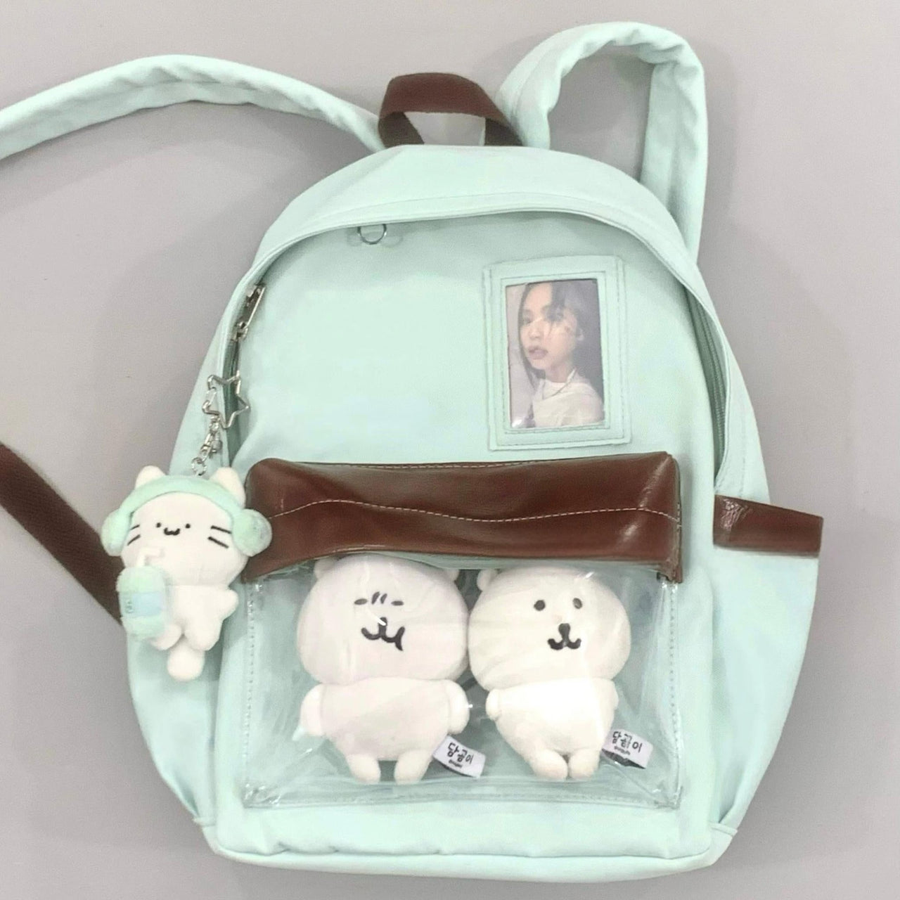 Chic Expression Mint Chocolate Kpop Fan Display Backpack - ArtGalleryZen