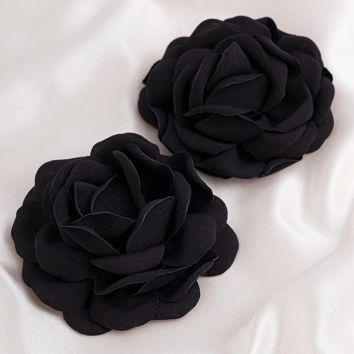 Chic Fabric Rose Flower Stud Earrings