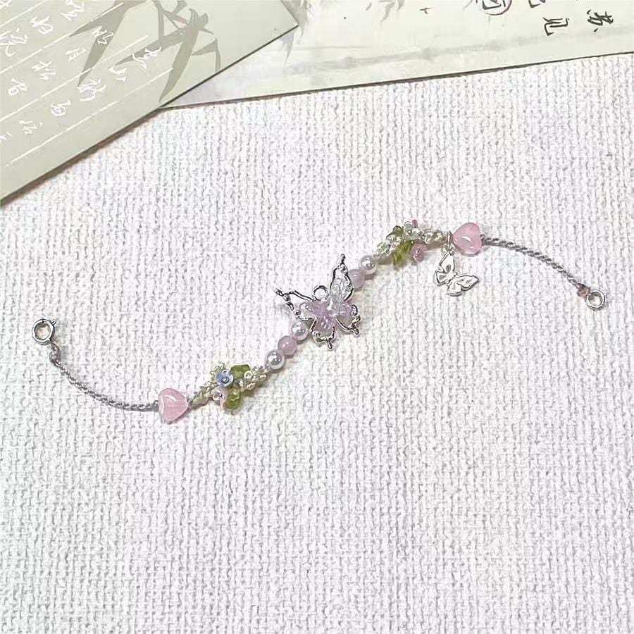Chic Floral Butterfly Bracelet - ArtGalleryZen