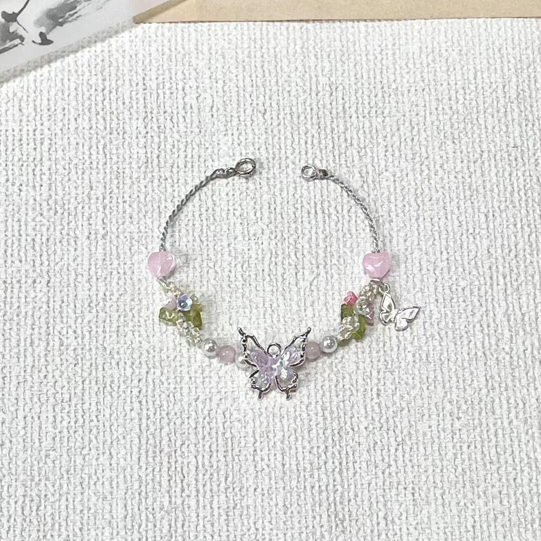 Chic Floral Butterfly Bracelet