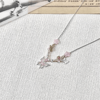 Thumbnail for Chic Floral Butterfly Necklace - ArtGalleryZen