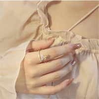 Thumbnail for Chic Floral Butterfly Pearl Ring Set - ArtGalleryZen