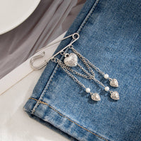 Thumbnail for Chic Floral Heart Tassel Trouser Pin - ArtGalleryZen