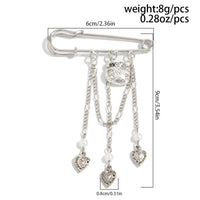 Thumbnail for Chic Floral Heart Tassel Trouser Pin - ArtGalleryZen