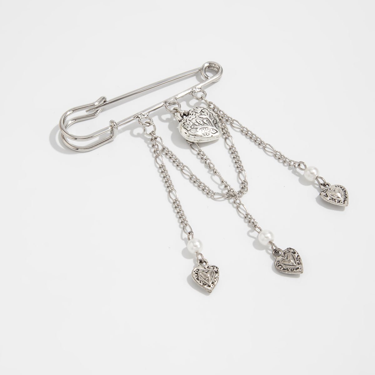 Chic Floral Heart Tassel Trouser Pin - ArtGalleryZen