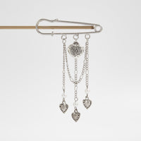 Thumbnail for Chic Floral Heart Tassel Trouser Pin - ArtGalleryZen