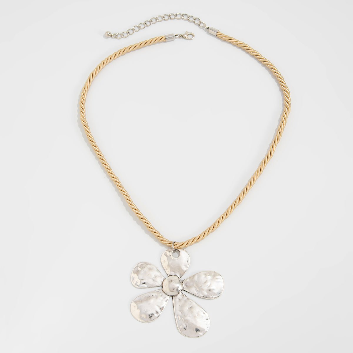 Chic Flower Spiral Round Square Pendant Necklace - ArtGalleryZen