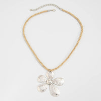 Thumbnail for Chic Flower Spiral Round Square Pendant Necklace - ArtGalleryZen