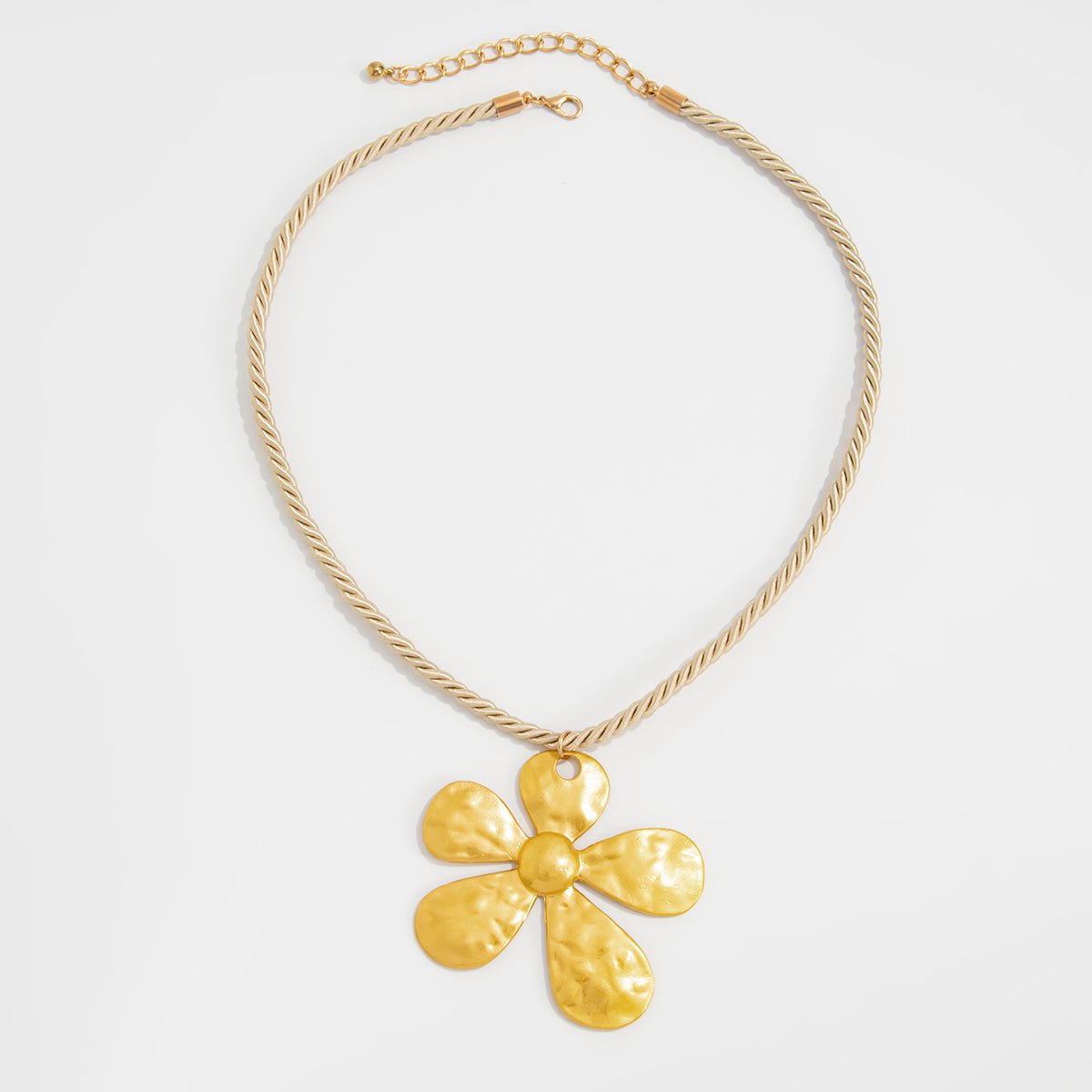 Chic Flower Spiral Round Square Pendant Necklace - ArtGalleryZen