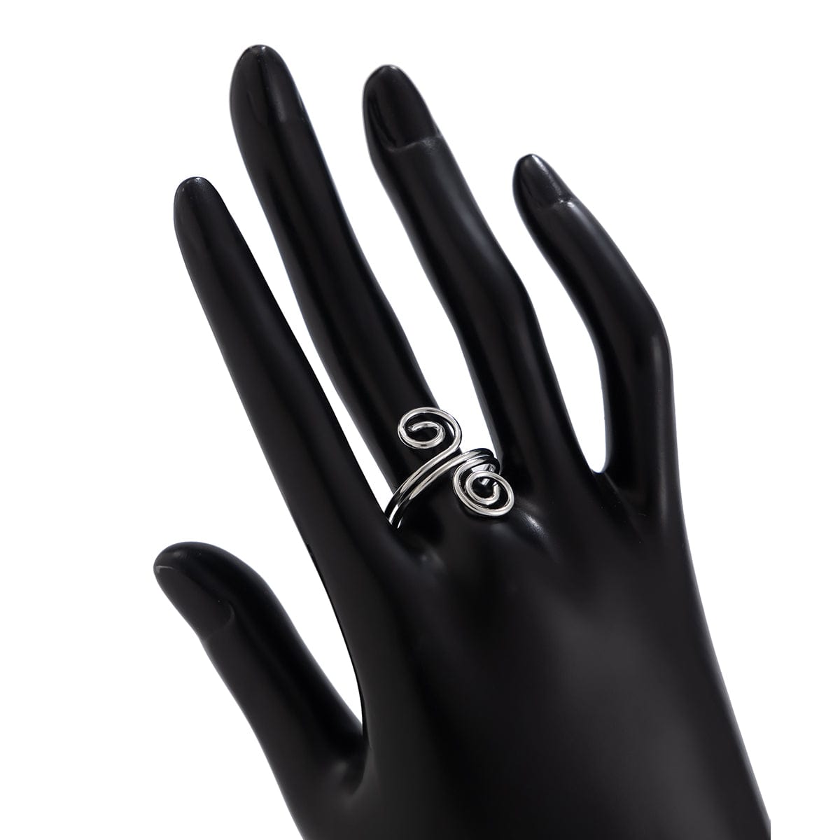 Chic Geometric Duo Spiral Ring - ArtGalleryZen