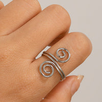 Thumbnail for Chic Geometric Duo Spiral Ring