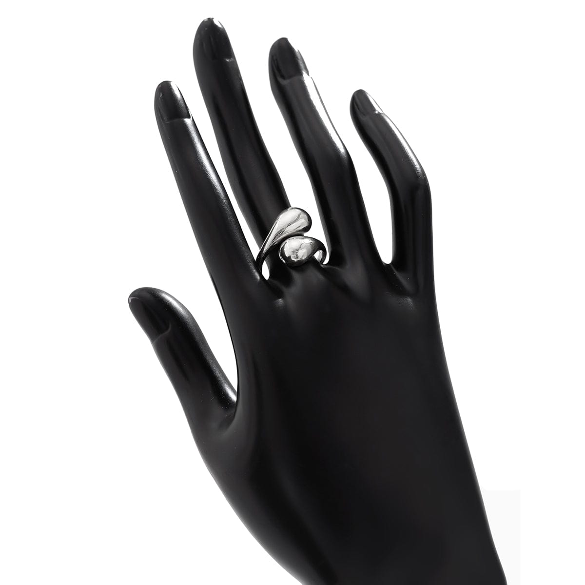 Chic Gold Silver Plated Abstract Waterdrop Ring - ArtGalleryZen
