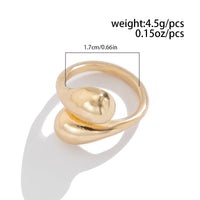 Thumbnail for Chic Gold Silver Plated Abstract Waterdrop Ring - ArtGalleryZen