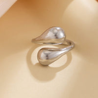 Thumbnail for Chic Gold Silver Plated Abstract Waterdrop Ring