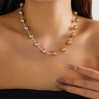 Thumbnail for Chic Gold Silver Plated Ball Chain Necklace - ArtGalleryZen