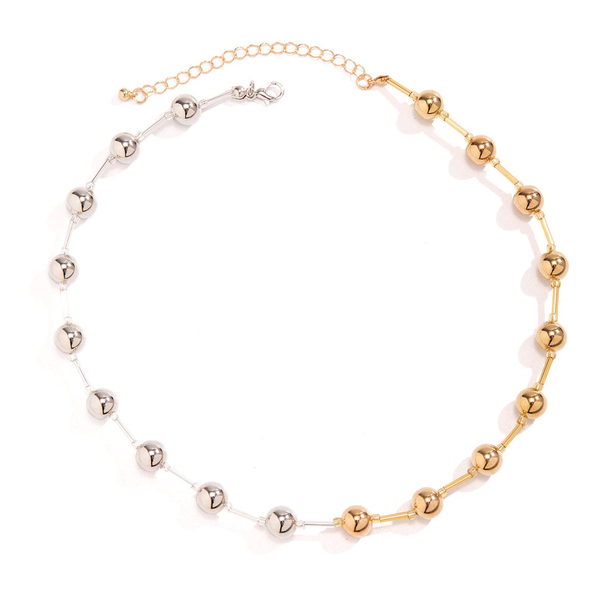 Chic Gold Silver Plated Ball Chain Necklace - ArtGalleryZen