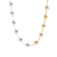 Thumbnail for Chic Gold Silver Plated Ball Chain Necklace - ArtGalleryZen