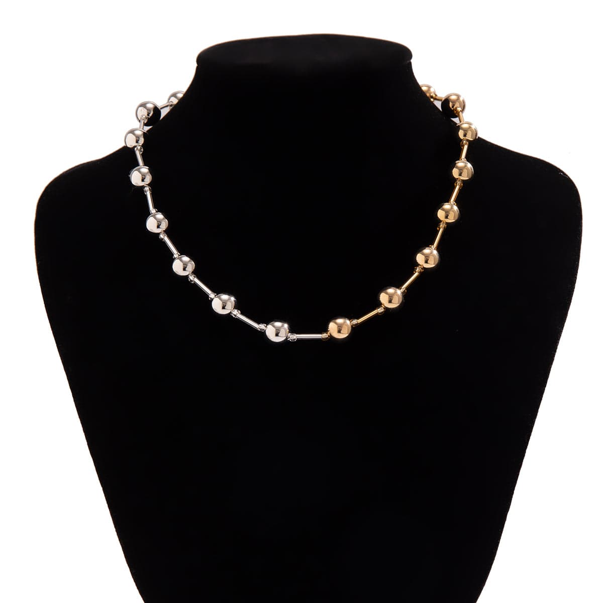 Chic Gold Silver Plated Ball Chain Necklace - ArtGalleryZen