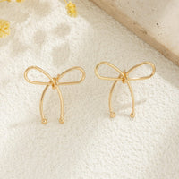 Thumbnail for Chic Gold Silver Plated Bowknot Earrings