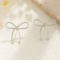 Thumbnail for Chic Gold Silver Plated Bowknot Earrings