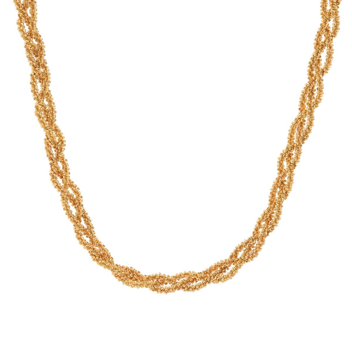 Chic Gold Silver Plated Braided Chain Necklace - ArtGalleryZen