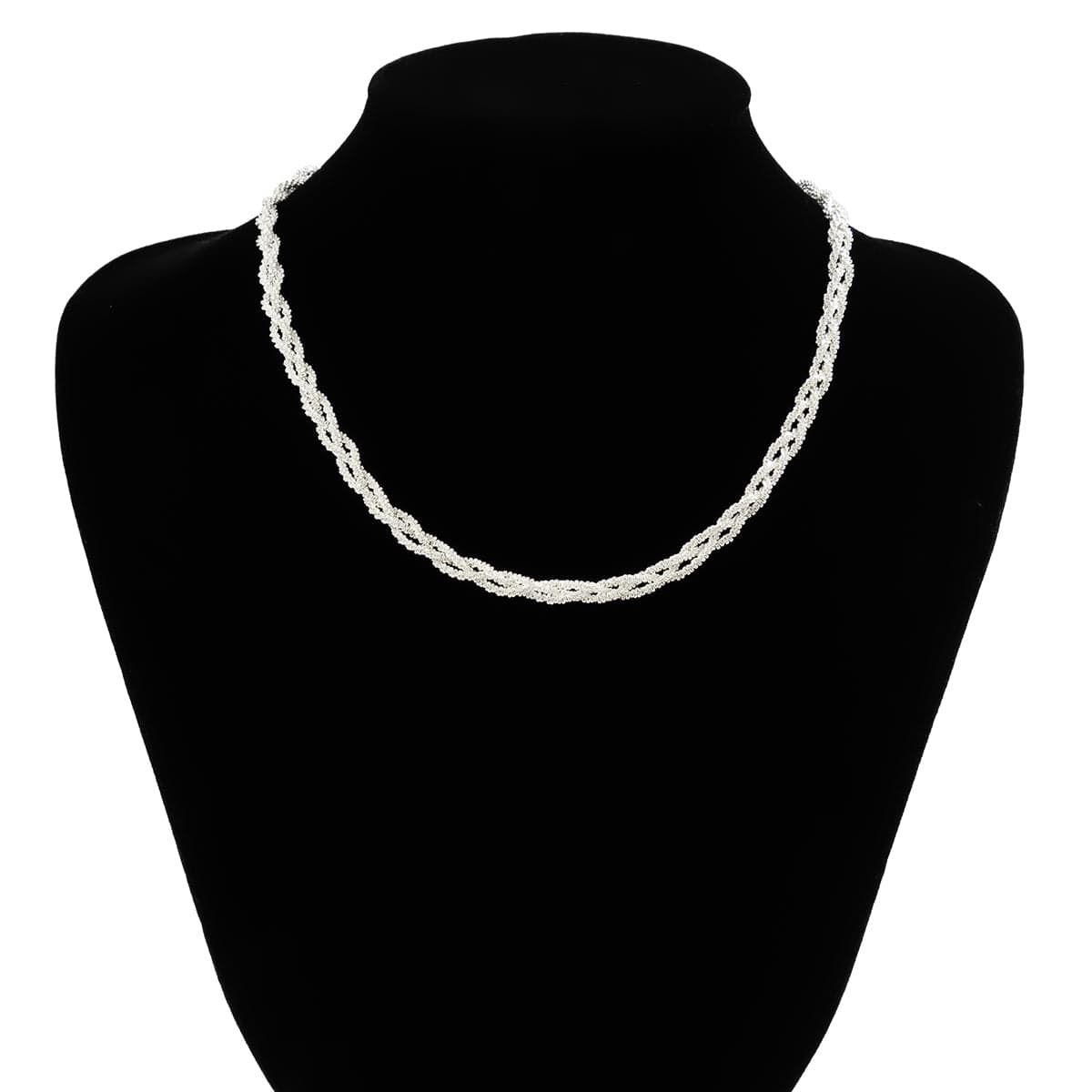 Chic Gold Silver Plated Braided Chain Necklace - ArtGalleryZen