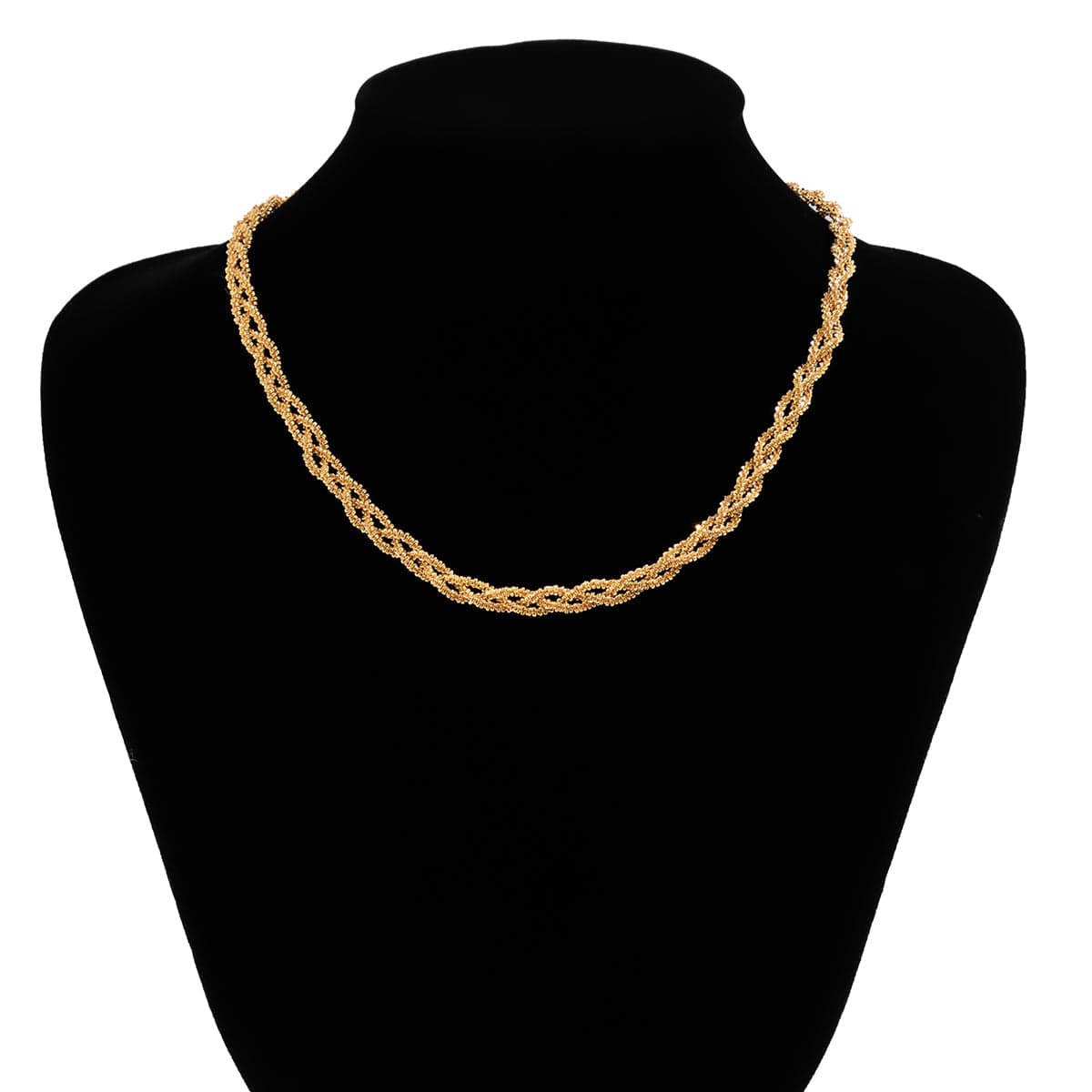 Chic Gold Silver Plated Braided Chain Necklace - ArtGalleryZen