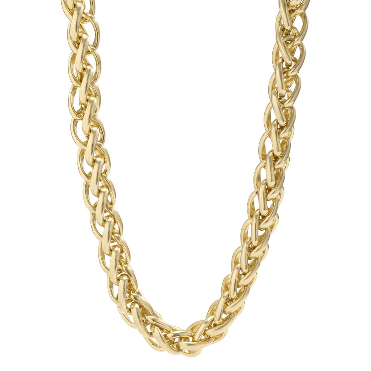 Chic Gold Silver Plated Chunky Braided Chain Necklace - ArtGalleryZen