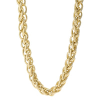 Thumbnail for Chic Gold Silver Plated Chunky Braided Chain Necklace - ArtGalleryZen