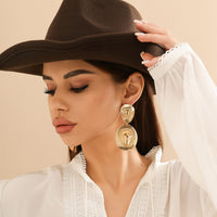 Thumbnail for Chic Gold Silver Plated Cowboy Hat Dangle Earrings - ArtGalleryZen