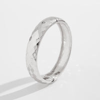 Thumbnail for Chic Gold Silver Plated Cut Surface Bangle Bracelet