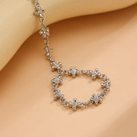 Thumbnail for Chic Gold Silver Plated Flower Cable Chain Finger Ring Bracelet