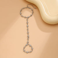 Thumbnail for Chic Gold Silver Plated Flower Cable Chain Finger Ring Bracelet