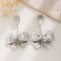 Thumbnail for Chic Gold Silver Plated Flower Petal Dangle Earrings