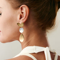 Thumbnail for Chic Gold Silver Plated Geometric Pattern Dangle Earrings - ArtGalleryZen