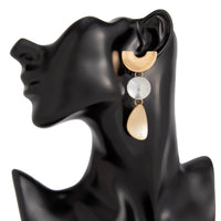 Thumbnail for Chic Gold Silver Plated Geometric Pattern Dangle Earrings - ArtGalleryZen