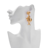 Thumbnail for Chic Gold Silver Plated Goldfish Dangle Earrings - ArtGalleryZen
