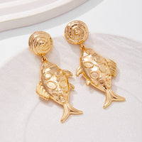 Thumbnail for Chic Gold Silver Plated Goldfish Dangle Earrings - ArtGalleryZen