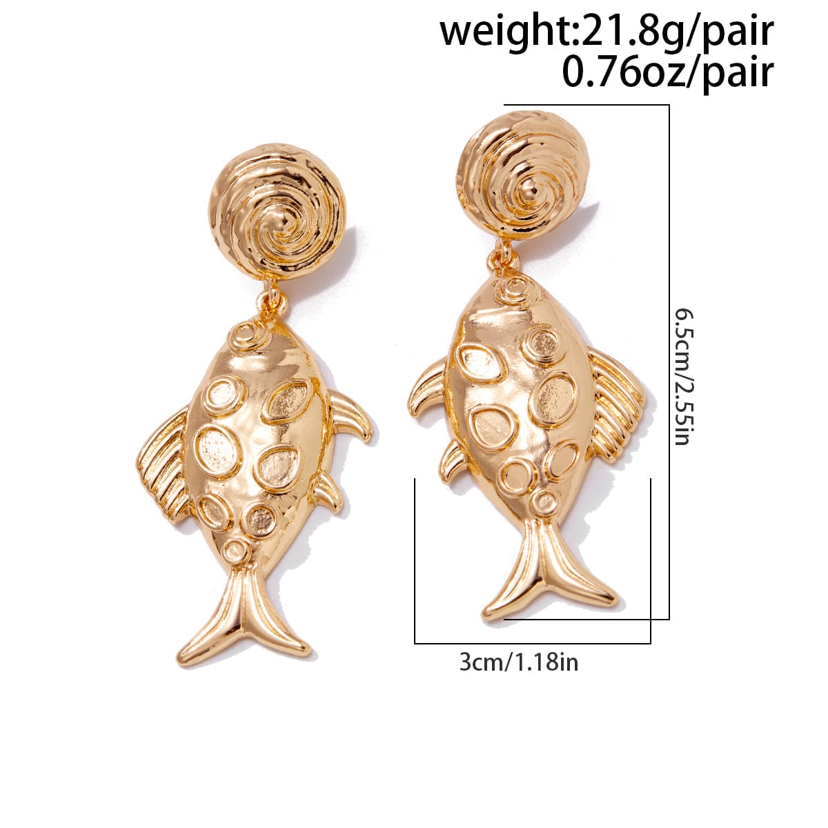 Chic Gold Silver Plated Goldfish Dangle Earrings - ArtGalleryZen