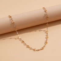 Thumbnail for Chic Gold Silver Plated Hollow Heart Long Chain Y Necklace