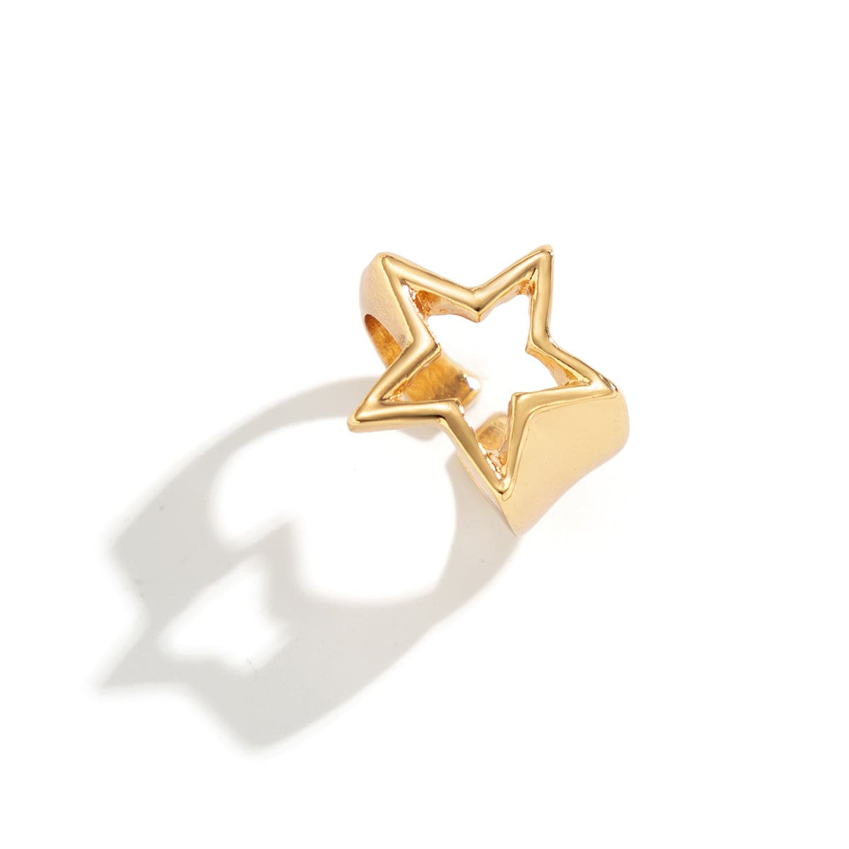 Chic Gold Silver Plated Hollow Star Open Ring - ArtGalleryZen