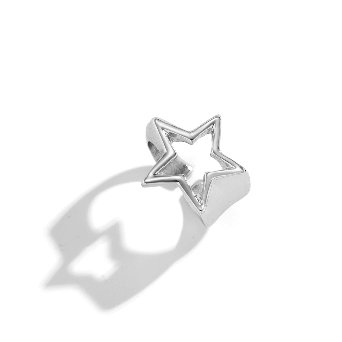 Chic Gold Silver Plated Hollow Star Open Ring - ArtGalleryZen