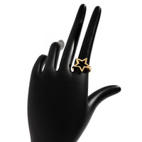 Thumbnail for Chic Gold Silver Plated Hollow Star Open Ring - ArtGalleryZen