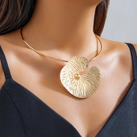 Thumbnail for Chic Gold Silver Plated Lotus Leaf Pendant Necklace - ArtGalleryZen