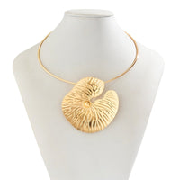 Thumbnail for Chic Gold Silver Plated Lotus Leaf Pendant Necklace - ArtGalleryZen