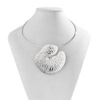 Thumbnail for Chic Gold Silver Plated Lotus Leaf Pendant Necklace - ArtGalleryZen