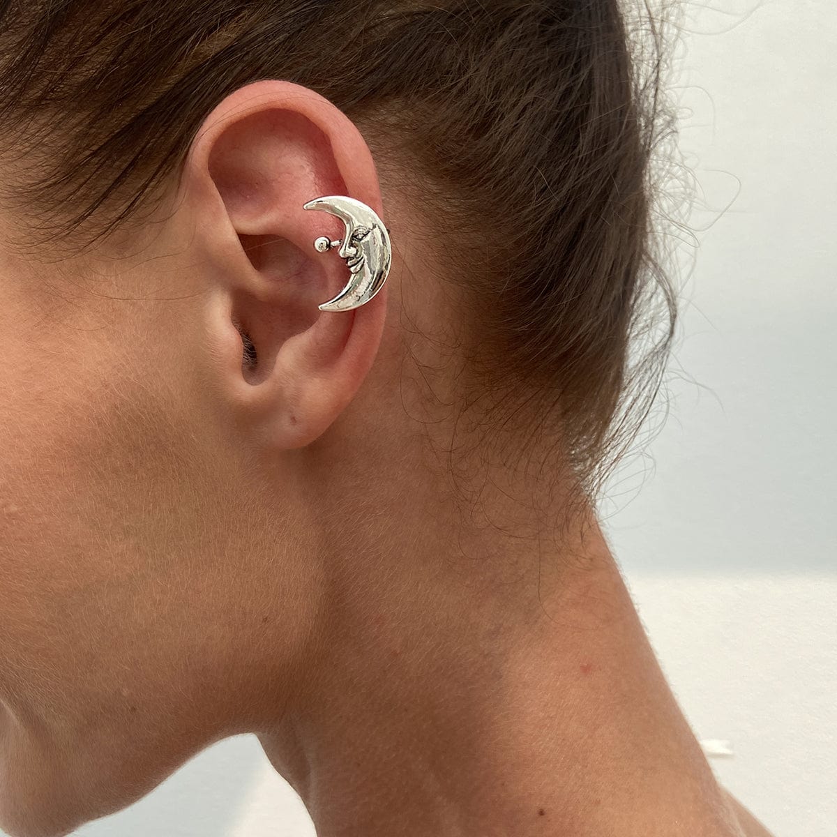 Chic Gold Silver Plated Moon Ear Cuff Earring - ArtGalleryZen