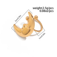 Thumbnail for Chic Gold Silver Plated Moon Ear Cuff Earring - ArtGalleryZen