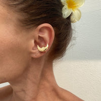 Thumbnail for Chic Gold Silver Plated Moon Ear Cuff Earring - ArtGalleryZen