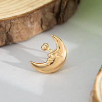 Thumbnail for Chic Gold Silver Plated Moon Ear Cuff Earring